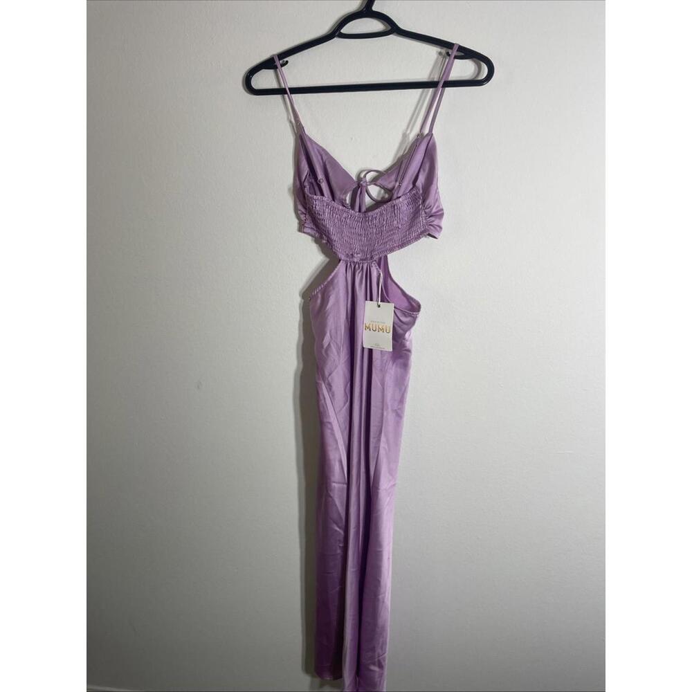 NWT Show Me Your MuMu Lilac Luxe Satin Codie Cutout Dress Sz S msrp $154 - Picture 11 of 11